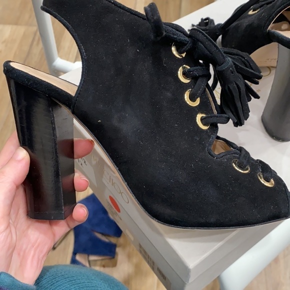 Club Monaco / mireva black lace up booties - Picture 6 of 9